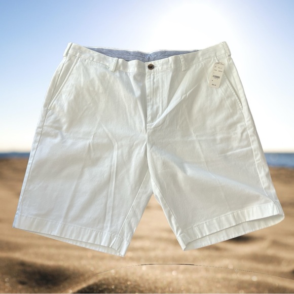 Brooks Brothers Other - NWT  BROOKS BROTHERS 40 White Flat Front Soft Shorts GOLF Club Sporty Dress